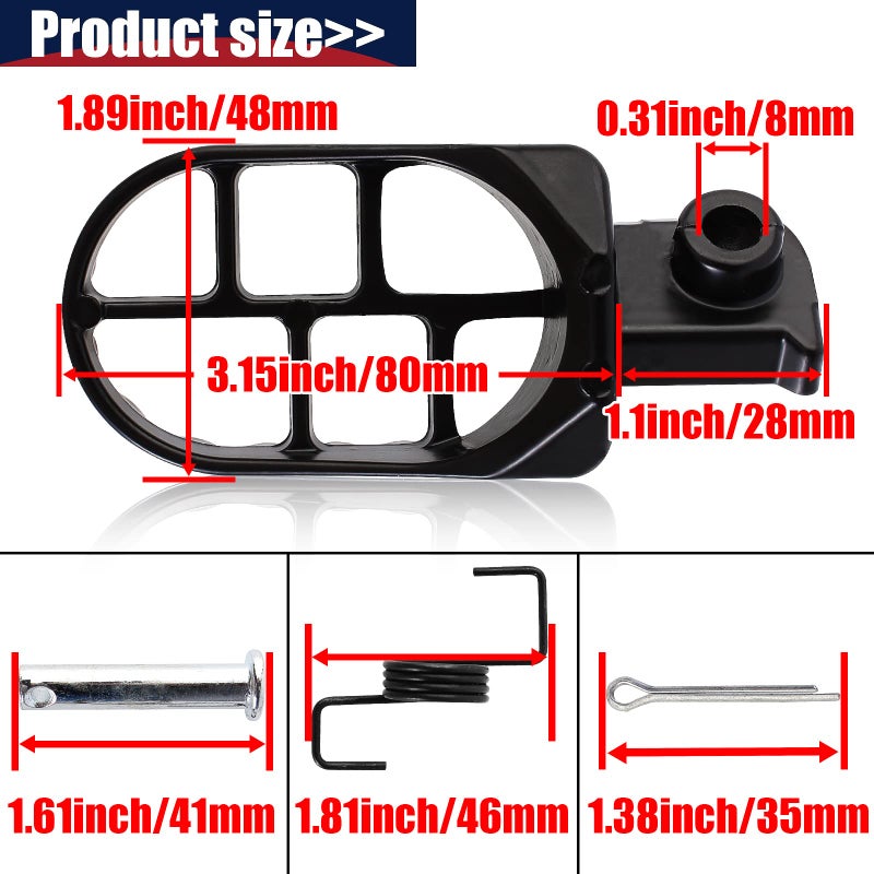 QAZAKY Black Aluminium Foot Pegs Rest Footrest Footpegs XR50 XR50R XR70 XR70R XR80R XR100R CRF50 CRF50F CRF70 CRF70F CRF80 CRF80F CRF100F KLX110 50cc 70cc 90cc 110cc 125cc Dirt Bike TaoTao Jonway - Image 2